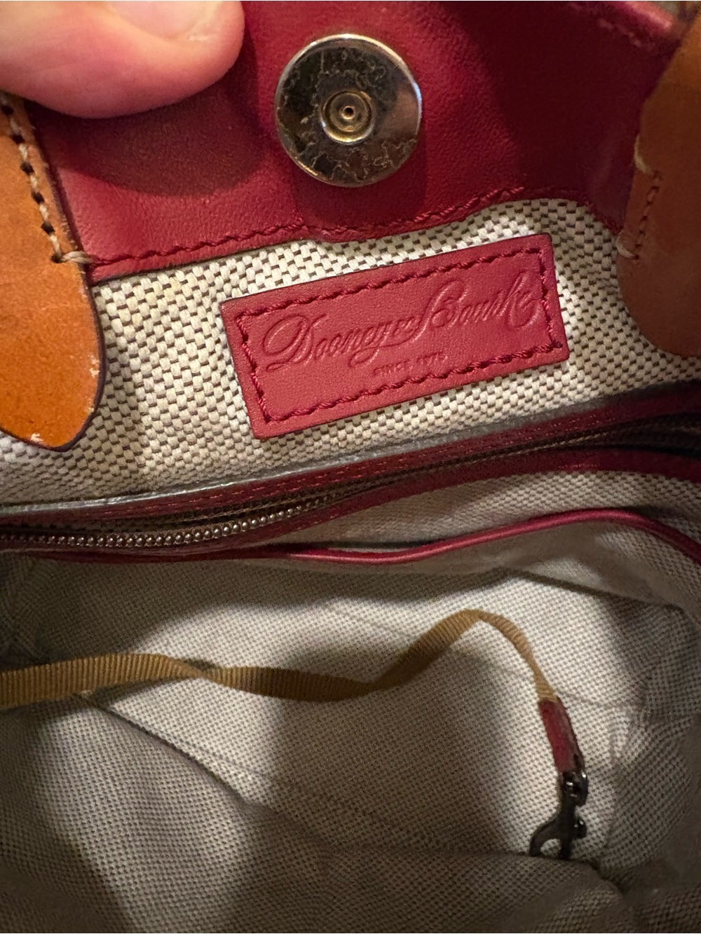 Dooney & Bourke | Barlow Satchel | Dark Red - Picture 13 of 16